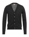 Bagutta Man Cardigan Charcoal Size S Merino Wool, Acrylic In Grey