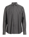 Bagutta Man Denim Shirt Charcoal Size 17 ½ Cotton, Elastane In Gray