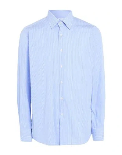 Bagutta Man Shirt Azure Size 17 ½ Cotton In Blue