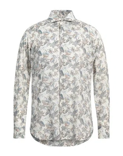 Bagutta Man Shirt Beige Size 17 Cotton