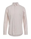 Bagutta Man Shirt Beige Size 17 ½ Linen, Cotton In Pink