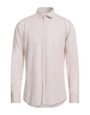 Bagutta Man Shirt Beige Size 17 ½ Linen, Cotton In Neutral
