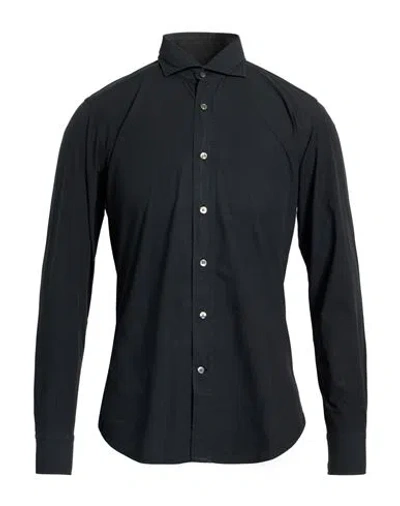 Bagutta Man Shirt Black Size 15 Cotton