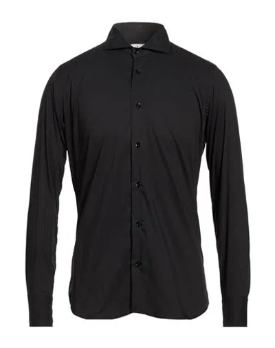 Bagutta Man Shirt Black Size 15 ½ Cotton, Polyamide, Elastane