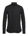 Bagutta Man Shirt Black Size 16 ½ Cotton, Polyamide, Elastane In Multi