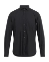 Bagutta Man Shirt Black Size 17 Cotton, Polyamide, Elastane In Black