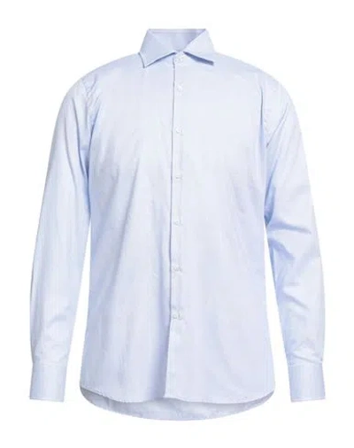 Bagutta Man Shirt Blue Size 17 ½ Cotton