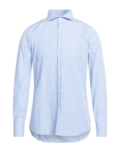 Bagutta Man Shirt Blue Size 17 ½ Cotton