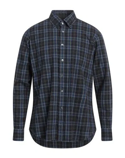 Bagutta Man Shirt Blue Size 17 Cotton