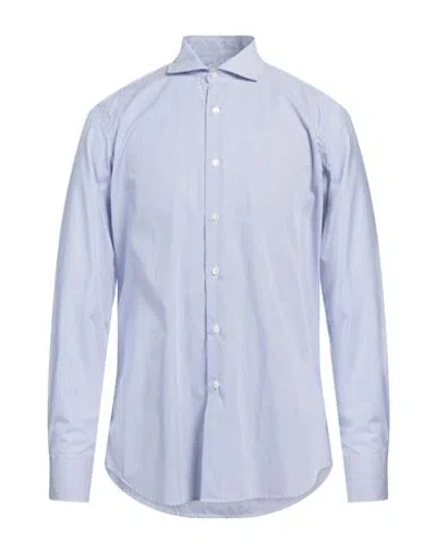 Bagutta Man Shirt Blue Size 17 Cotton