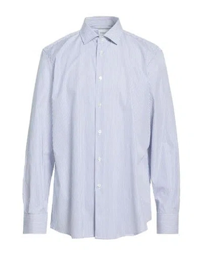 Bagutta Man Shirt Blue Size 18 Cotton