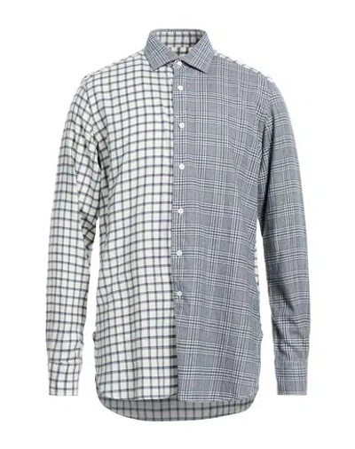 Bagutta Man Shirt Blue Size 3 Cotton In Gray