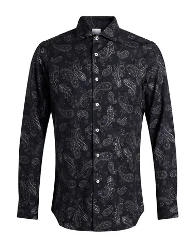 Bagutta Man Shirt Charcoal Size 16 ½ Cotton In Black