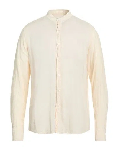 Bagutta Man Shirt Cream Size 15 ¾ Linen In Neutral