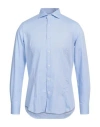 Bagutta Man Shirt Light Blue Size 17 Cotton