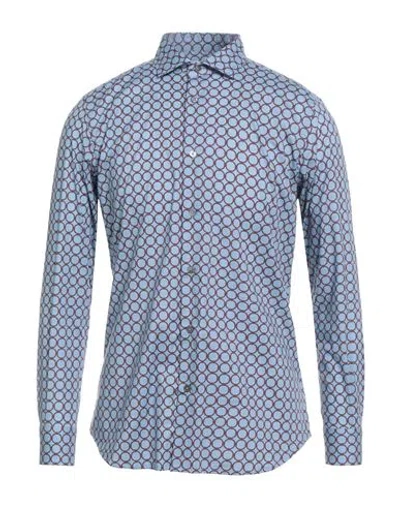 Bagutta Man Shirt Light Blue Size 17 ½ Cotton, Elastane