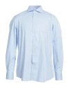 Bagutta Man Shirt Light Blue Size 17 ½ Cotton, Elastane