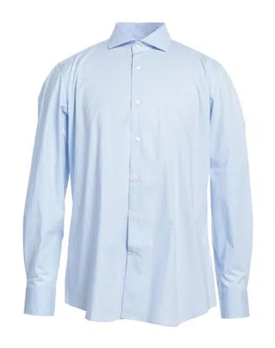 Bagutta Man Shirt Light Blue Size 17 ½ Cotton, Elastane