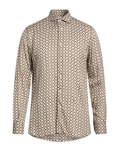 Bagutta Man Shirt Light Grey Size 17 ½ Viscose In Gray