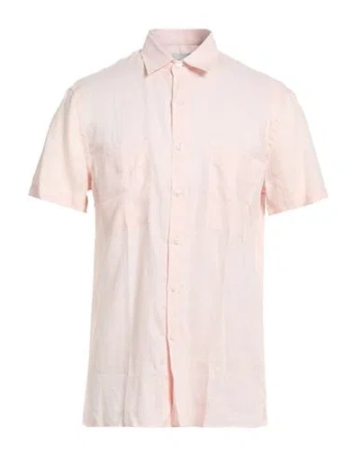Bagutta Man Shirt Light Pink Size L Linen