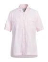 Bagutta Man Shirt Light Pink Size Xl Cotton