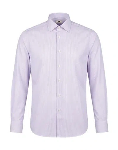 Bagutta Man Shirt Lilac Size 17 ¾ Cotton In Multi