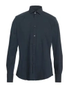 Bagutta Man Shirt Midnight Blue Size 17 ½ Cotton, Polyamide, Elastane