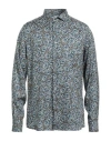 Bagutta Man Shirt Military Green Size 17 ½ Cotton, Elastane In Multi