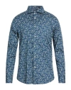 Bagutta Man Shirt Navy Size 15 ¾ Cotton, Elastane In Blue