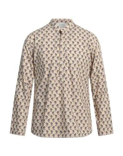 Bagutta Man Shirt Sand Size 16 Cotton In Beige