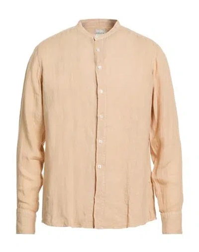Bagutta Man Shirt Sand Size 17 ½ Linen In Orange