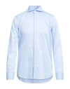 Bagutta Man Shirt Sky Blue Size 16 ½ Cotton