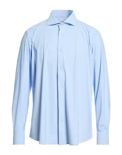Bagutta Man Shirt Sky Blue Size 16 ½ Nylon, Elastane