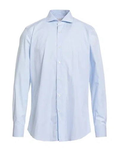 Bagutta Man Shirt Sky Blue Size 17 ½ Cotton