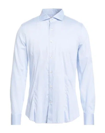 Bagutta Man Shirt Sky Blue Size 17 ½ Cotton