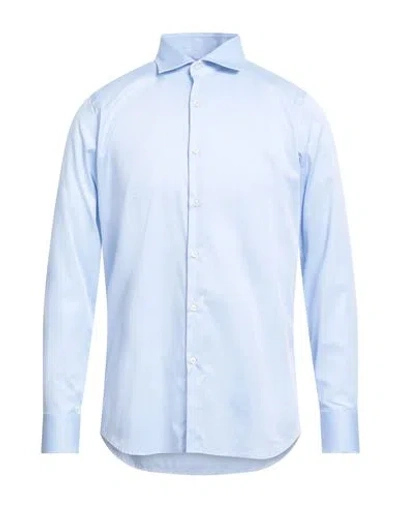Bagutta Man Shirt Sky Blue Size 17 ½ Cotton