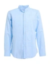 Bagutta Man Shirt Sky Blue Size 17 ½ Linen, Cotton