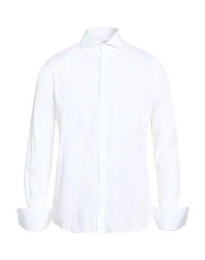Bagutta Man Shirt White Size 15 ¾ Cotton