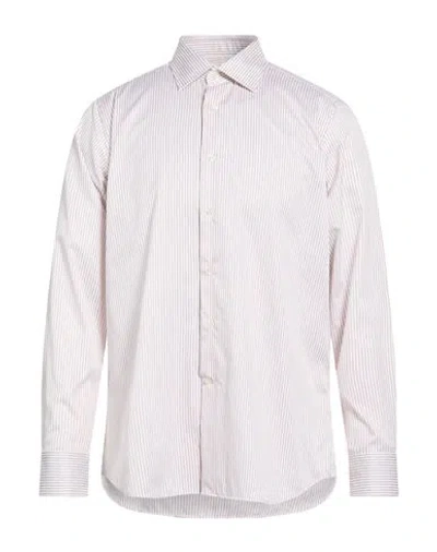 Bagutta Man Shirt White Size 17 ¾ Cotton In Pink