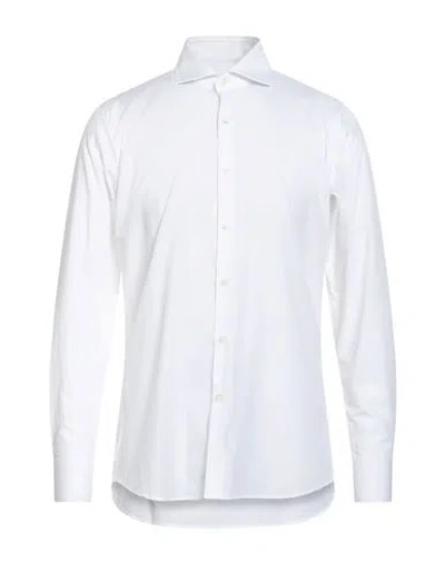 Bagutta Man Shirt White Size 17 ½ Cotton, Elastane