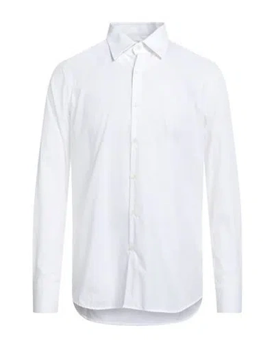 Bagutta Man Shirt White Size 17 ½ Cotton, Elastane