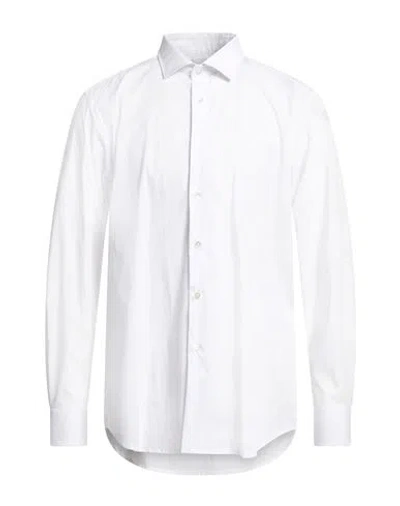 Bagutta Man Shirt White Size 17 ¾ Cotton, Polyamide, Elastane In White