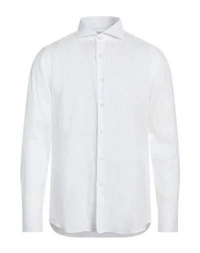 Bagutta Man Shirt White Size 17 ½ Linen