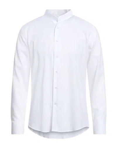 Bagutta Man Shirt White Size 17 ½ Linen, Cotton