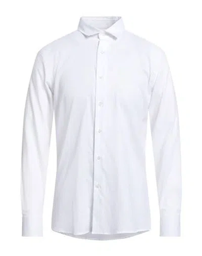 BAGUTTA BAGUTTA MAN SHIRT WHITE SIZE 17 ½ LINEN, COTTON