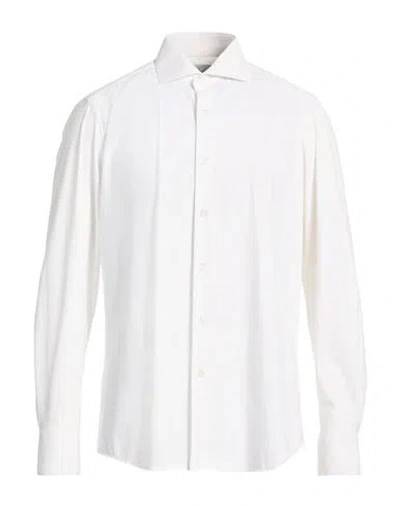 Bagutta Man Shirt White Size 17 Polyamide, Elastane