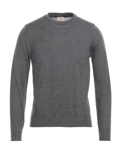 Bagutta Man Sweater Lead Size Xl Merino Wool, Acrylic In Gray