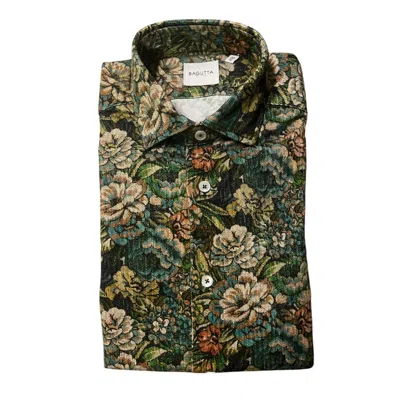 Bagutta Multicolor Cotton Men Men's Shirt In Animal Print