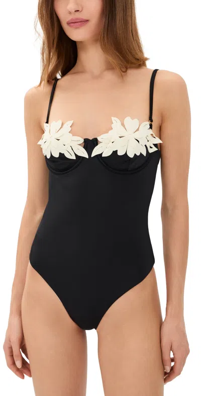 Bahia Maria Aura One Piece Swimsuit Black/ivory