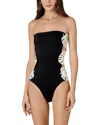 Bahia Maria X Anthropologie Ivan Strapless One-piece Swimsuit In Black